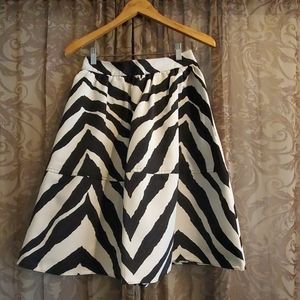 Express zebra print skirt